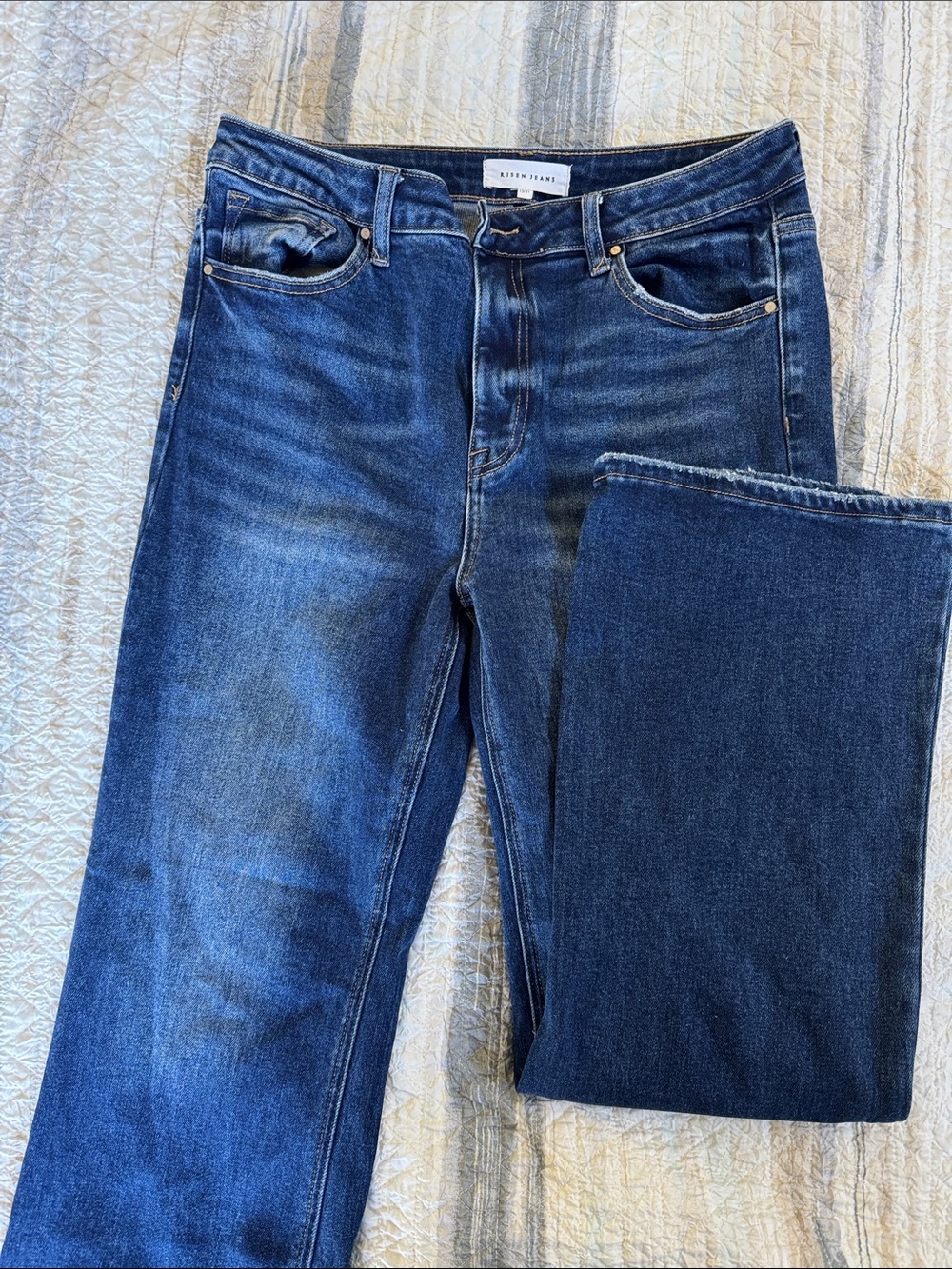 High-Rise Dark Blue Flare Jeans by Rag & Bone